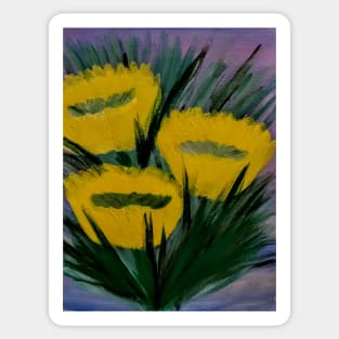 abstract yellow wildflower Sticker